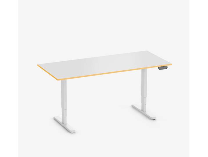 Primus Gamingschreibtisch Rechteck, Weiß Silk-Touch Sundown 180x80