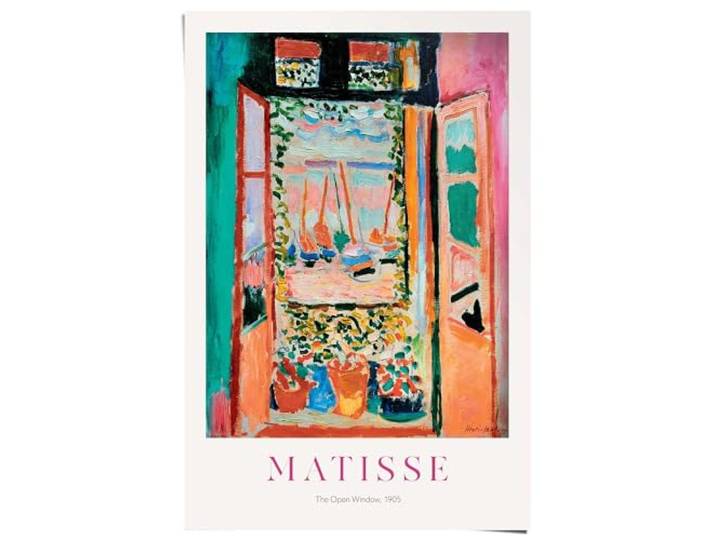 REINDERS Poster, Matisse - window, Wohnzimmer, Poster, Wanddeko, Room Decor, Bilderdruckpapier, Mehrfarbig, 91,5 x 61
