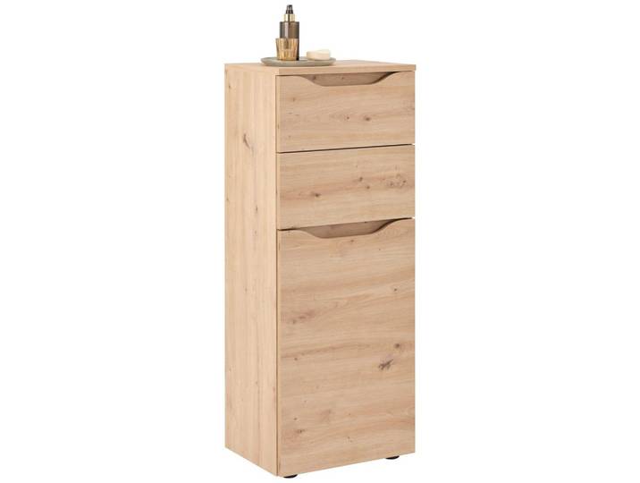 Badezimmer Unterschrank Giga BxH 40x102 cm Eiche Artisan