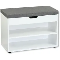 Schuhschrank mit Sitzkissen versch. Ausführungen - Weiß