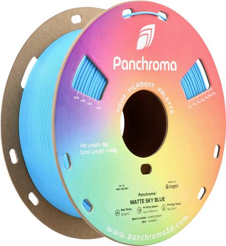 Polymaker CA04001 Panchroma Matte Filament PLA Matt, geringerer Kunststoffgehalt 1.75mm 1000g Sky Blue, Blau 1St.