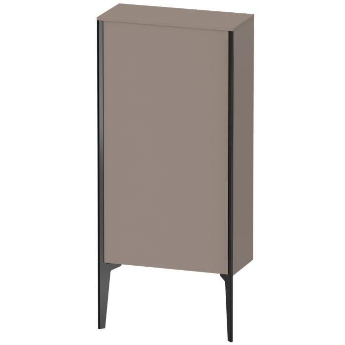 Duravit XViu Halbhochschrank XV1306LB243 50x24x89cm, schwarz matt, Tür links, basalt matt