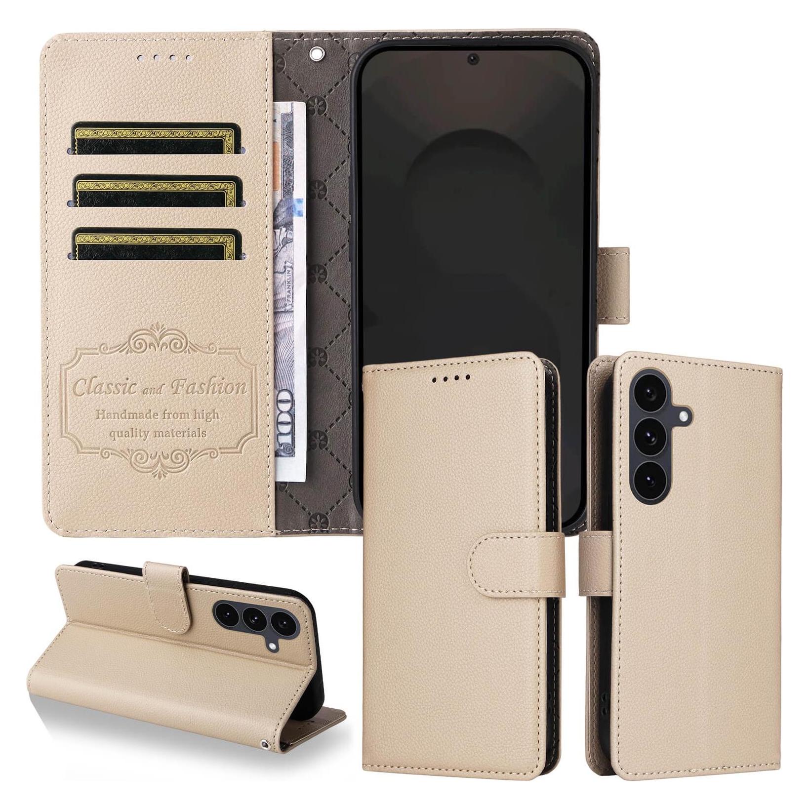 Cover-Discount Galaxy S25 FE - Lederoptik-Hülle mit strukturierter Oberfläche (Samsung Galaxy S25 FE) (62233295)