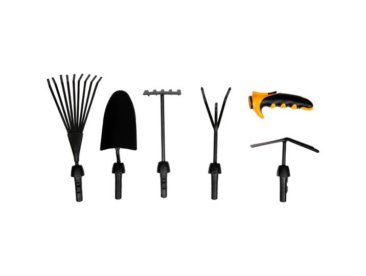 Gartenhandwerkzeug FTM 6 teilig - Farbe: schwarz/gelb - Gartenwerkzeug-Set - Wetterfeste Gartenmöbel & Accessoires