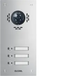 Elcom 1103180BTC TVG-3/1 Aussenstat. f Kamera-Türlautsprecher 3/1 Rund-Tast. UP Edelst. matt ESTA