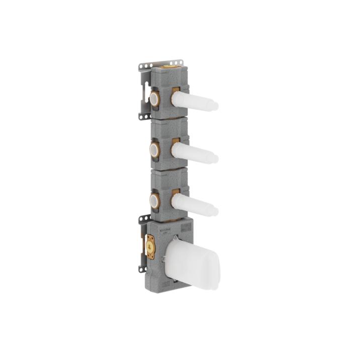 Dornbracht Unterputz-Grundkörper 3553197090 mit 3 Ventilen, für Wandbefestigung, 3/4", 3/4"