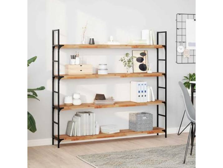 YUTAASU Schweberegale 4 STK. 160x20x4 cm Massivholz Akazie Ölbehandelt Für Wohnzimmer, Küche, Bad, Schlafzimmer, DIY Wandmontage, Platzsparend, Robust