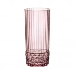 Cooler Glas Cl 48 Liliac Rosa America' H 16,2 Ø Cm 7,4 Bormioli Rocco Packung von 6