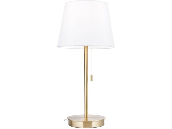 Tischlampe Ludwig Patina Stahl/Leinen H 50 cm