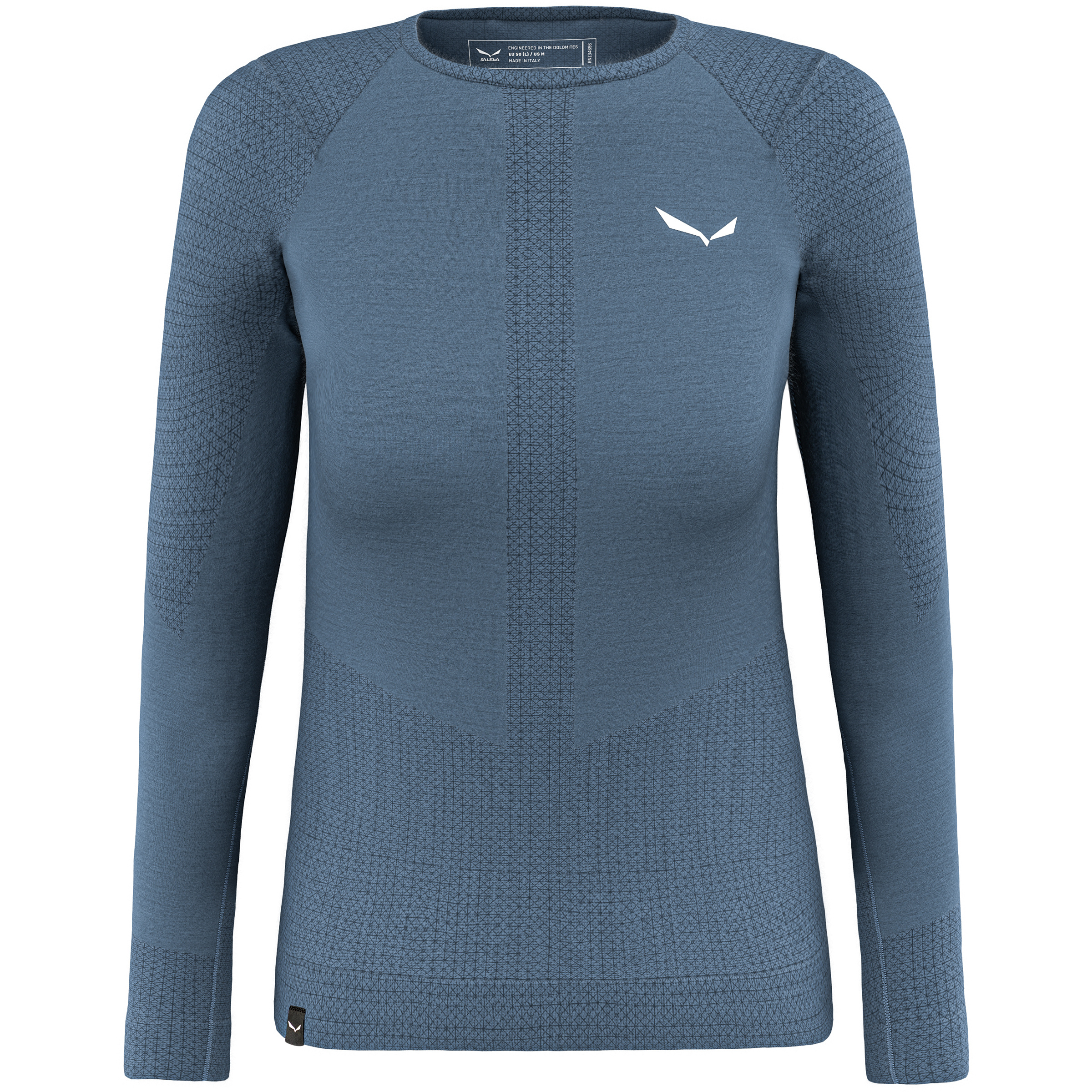 Salewa Zebru Responsive Damen Langarm Unterhemden blau Größe XS Trekking Hautfreundlich Merinowolle