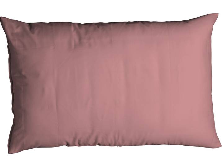 Kissenbezug CASATEX Uni , rosa (altrosa), B:40cm L:80cm, Satin, Baumwolle, Kissenbezüge, Kissenbezug, Uni Design, Reißverschluss, tolle Farben