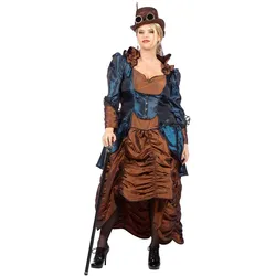 Metamorph Steampunk Kleid Copper Blue (42)