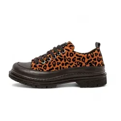 Art Unisex. 11894S1FC003_ESP 1894S Fantasy Jaguar Schuhe schwarz (41), Braun, Wohnung, 1 bis 3 cm, Schnürsenkel, Lässig, Tierdruck