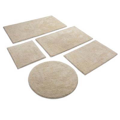 Badematte WECON HOME BASICS "Erik", beige, H:20mm, Baumwolle, Badematten, Badematte, waschbar, rutschfest, sehr weich, strapazierfähig, pflegeleicht