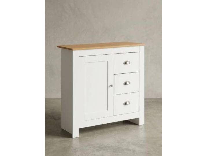 KADIMA DESIGN Moderne Schubladenkommode, Eiche-Finish, 3 Schubladen, 2 Türfächer