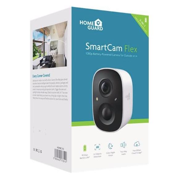 iGet HOMEGUARD SmartCam Flex HGWBC351 - Bezdrátová samostatná bateriová venkovní/vnitřní IP FullHD (1920 x 1080 Pixels) (HGWBC351)