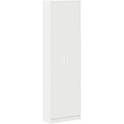 Helloshop26 - Moderner Kleiderschrank 55 x 25 x 189 cm großzügiger Stauraum elegantes Design weißes Holzwerkstoff