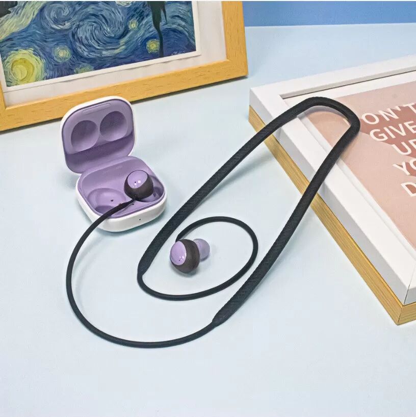 INF Silikon Anti-Verlust-Band für Samsung Galaxy Buds 2 Schwarz