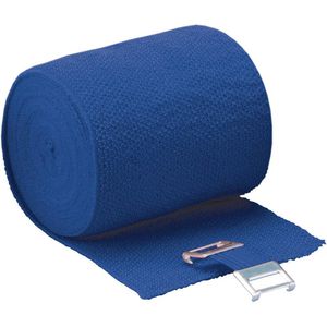 Höga Kompressionsbinden Lastic Color, Kurzzug, dauerelastisch, blau, wiederverwendbar, 10 cm x 5 m