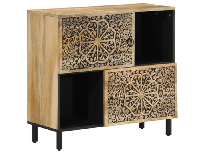 vidaXL Beistellschrank 80x33x75 cm Massivholz Mango