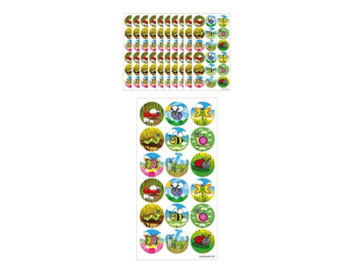 HENBRANDT Grote insectenstickers, 180 verschillende griezelige kruipstickers, leraren, schoolbeloning, kunst en ambachten voor kinderen, verjaardagsfeestje, tas, gunsten, buitzakvullers,