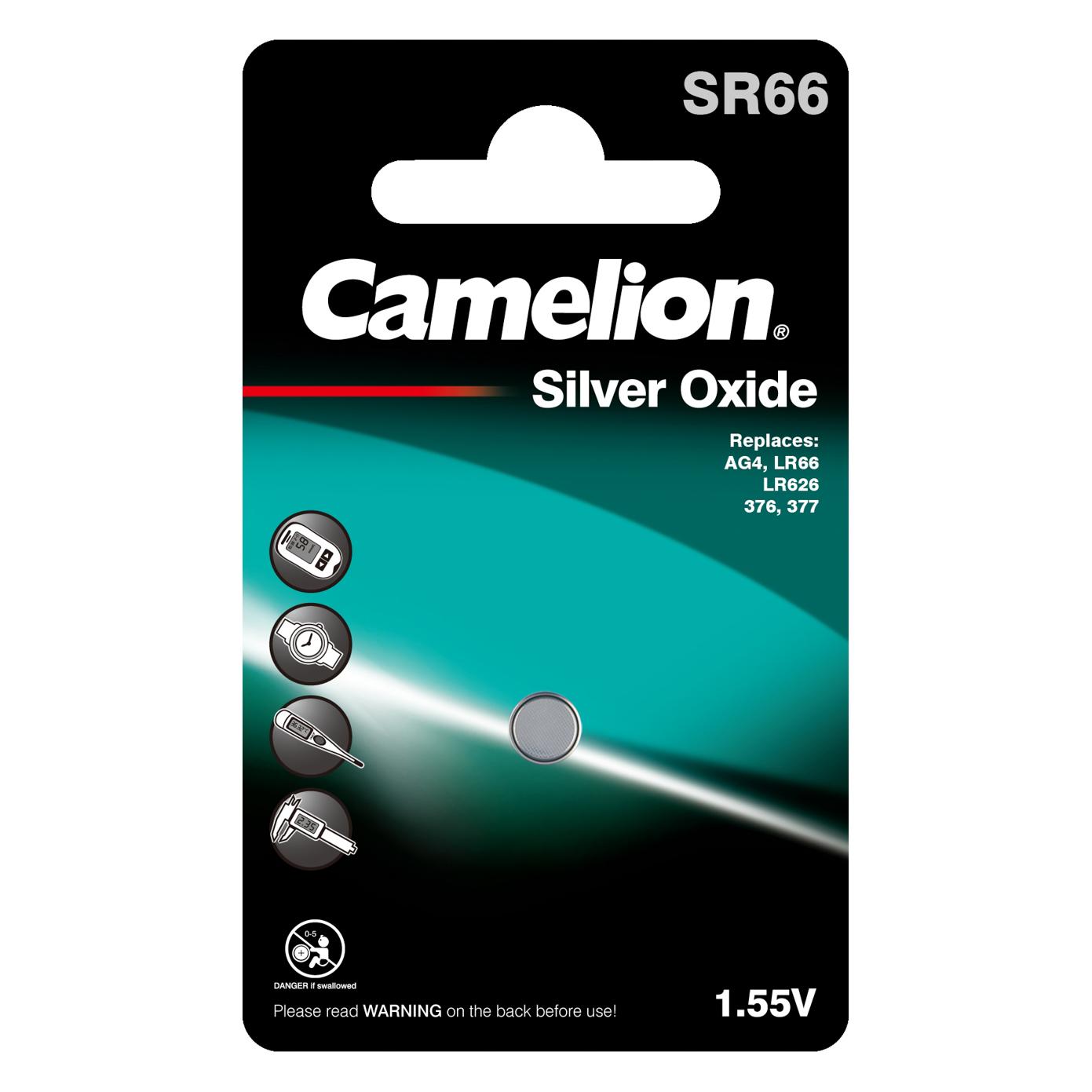 Camelion Batterie SR66 Silber Oxid ( 1 Stück) (1 Stk., SR66, 21 mAh) (14051066)