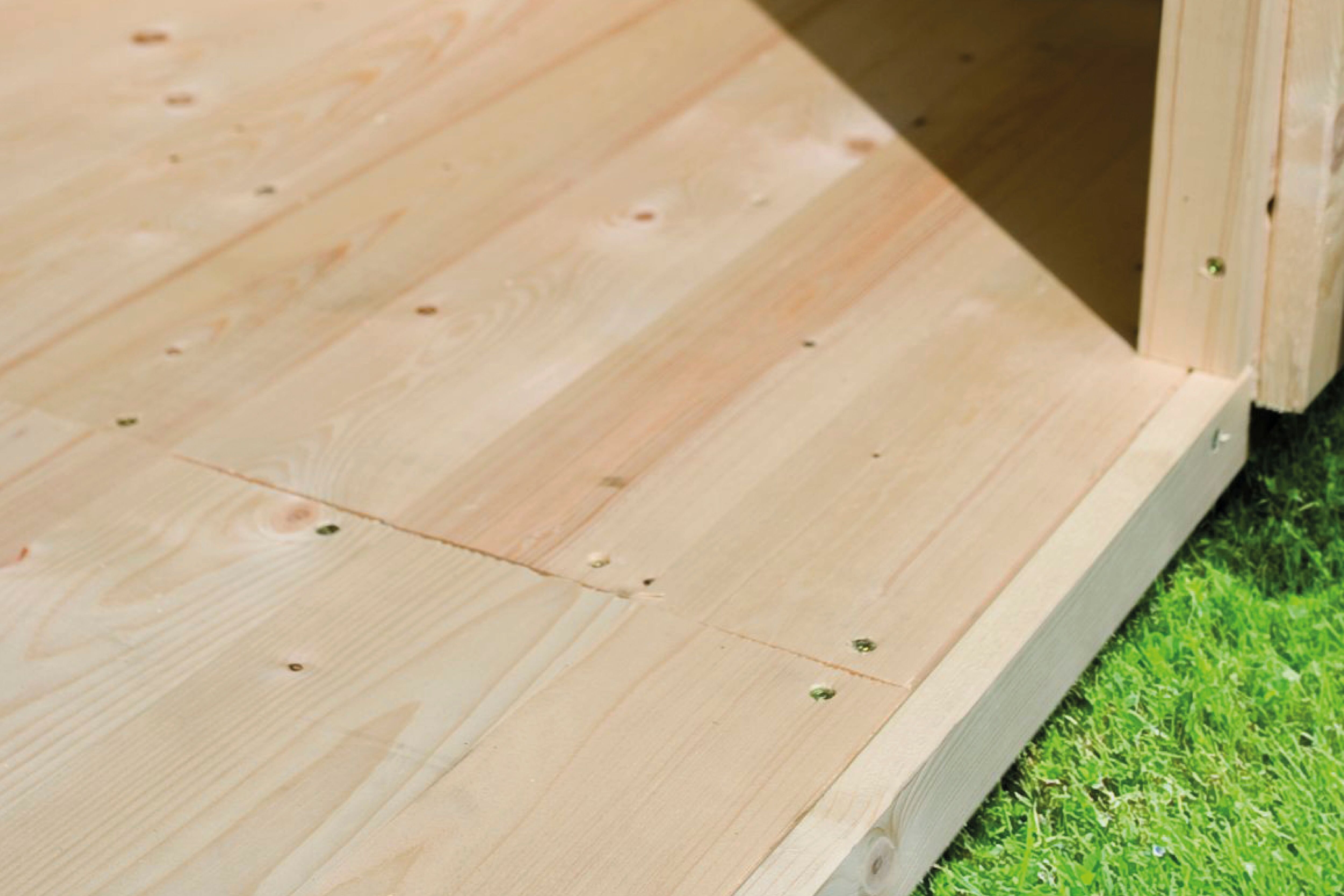 Gartenhaus-Fußboden KARIBU, beige (naturbelassen), B:400cm T:310cm, Holzwerkstoff, Gartenhaus-Fußböden, Gartenhaus-Fußboden