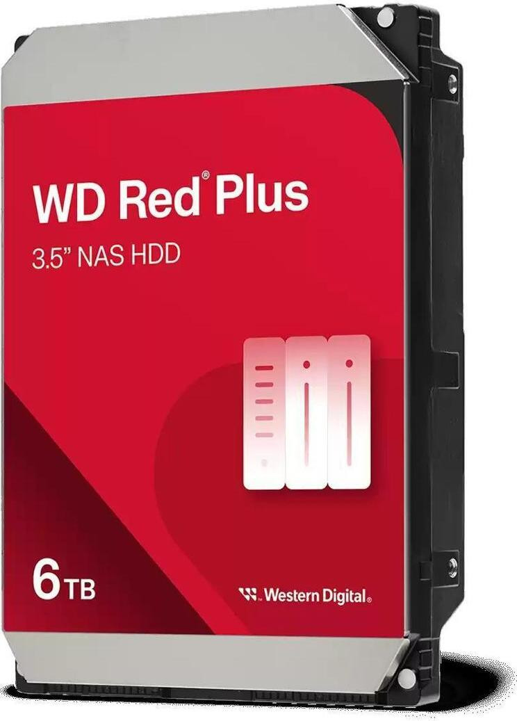 Western Digital Red Plus WD60EFPX Interne harde schijf, 3,5 inch, 6 TB, Serial ATA III