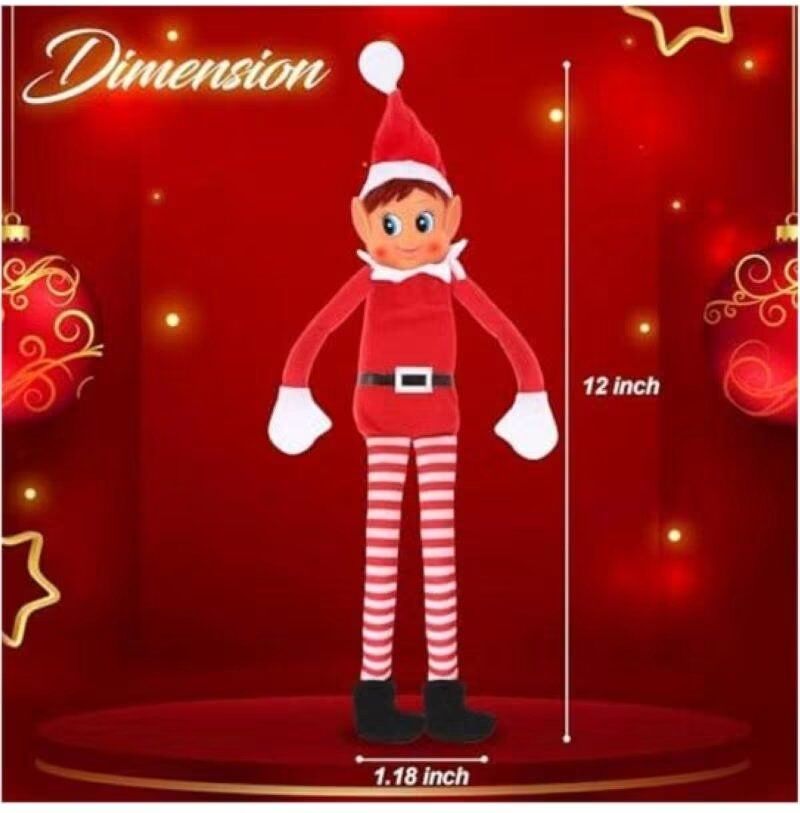 Toy Planet Muñeco Elfo Navideño Articulado Con Gorro Y Medias Rojo 4 Años Unisex