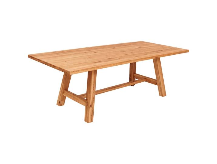 Linea Natura Esstisch, Wildeiche, Holz, Wildeiche, massiv, rechteckig, eckig, 100x75x190 cm, Esszimmer, Tische, Esstische
