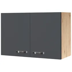 Küchenoberschrank Shadow ca. 80x54x32 cm Grau/Eiche