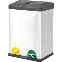 vidaXL Gajonella, Abfalleimer, Silber