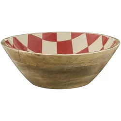 Schale   ¦ holzfarben ¦ Holz,Emaille ¦ Maße (cm): H: 10  Ø: 30.0