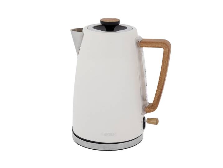 FURBER Wasserkocher Wasserkocher Creu/Holz , beige (natur), Wasserkocher, Wasserkocher