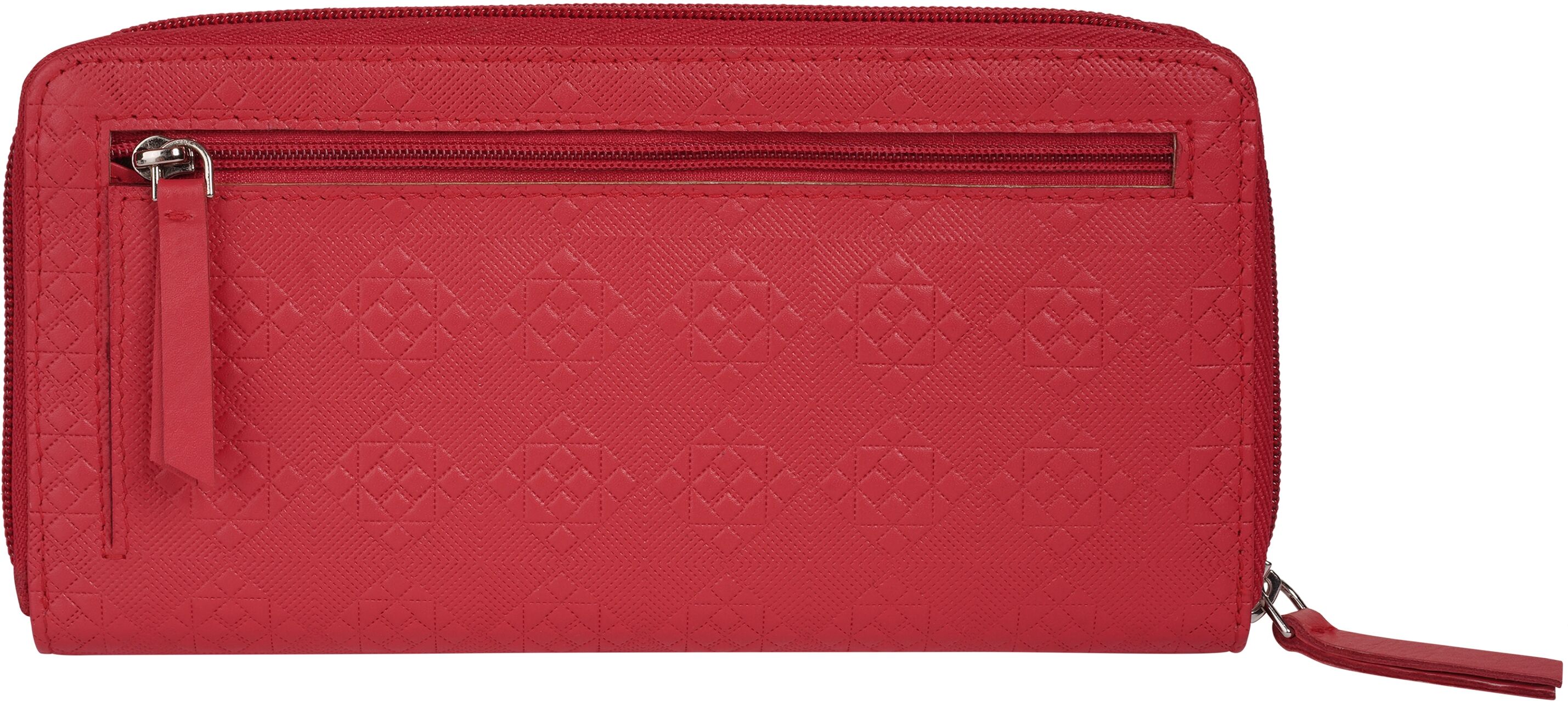 Geldbörse BRUNO BANANI "BRUNO BANANI Damen echt Leder", Damen, rot, Leder, Kleinlederwaren Geldbörse, echt Leder rot Einheitsgröße