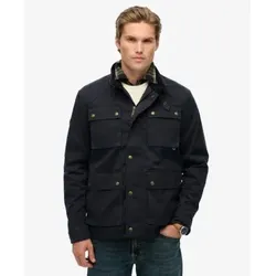Superdry für Herren. M5012190A Jacke Merchant WAX Racer Marineblau (L), Lässig, Baumwolle