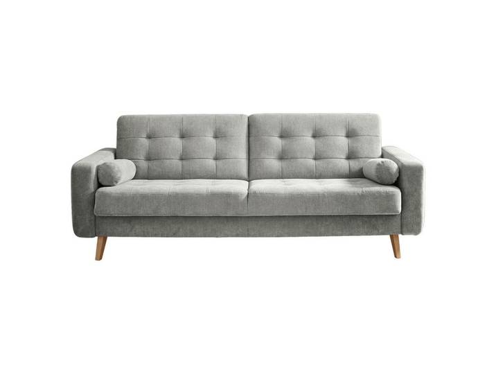 Mid.you Schlafsofa, Schlamm, Holz, 222x86x90 cm, Wohnzimmer, Sofas & Couches, Schlafsofas, Schlafsofas mit Bettkasten