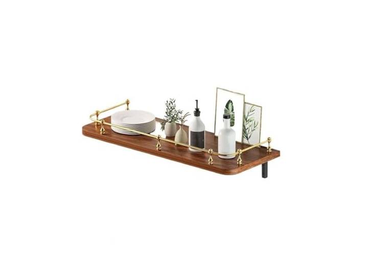 Küche Wall Shelving Home Wandmontierte schwebende Regale(Bruin,Groß)