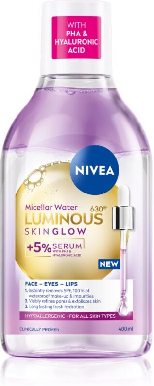 NIVEA Luminous Skin Glow cleansing micellar water with a brightening effect 400 ml
