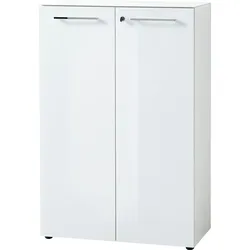 Germania Aktenschrank Monteria Glas Weiß / Silber