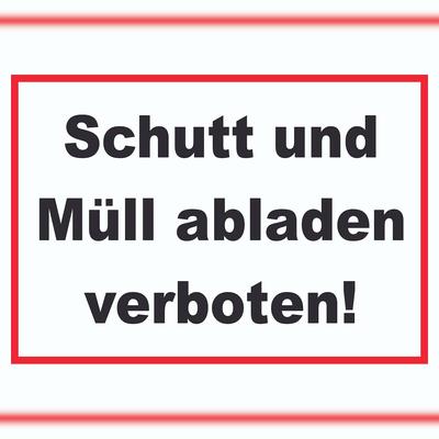 HB-Druck Schutt und Müll abladen verboten Schild A2 (420x594mm)