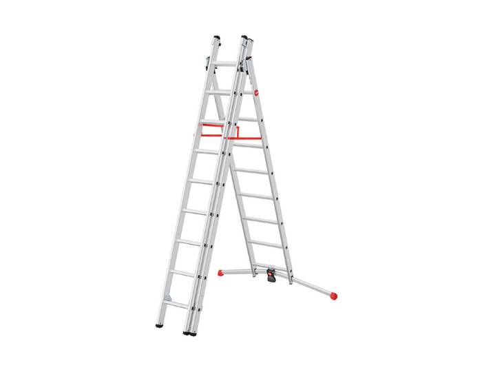Hailo Mehrzweckleiter S100 ProfiLOT 2x9 + 1x8 Sprossen