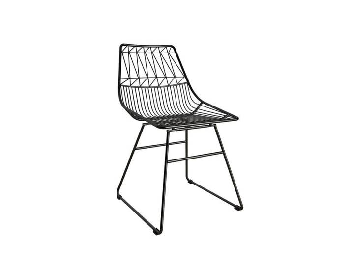 Astrid - Chaise de salle à manger en métal métallique noire