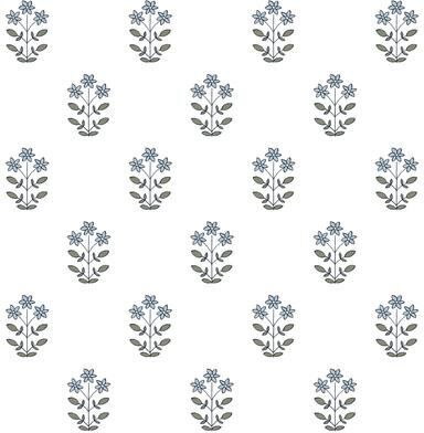 Erin Gates Kit Blue Heather Floral Wallpaper