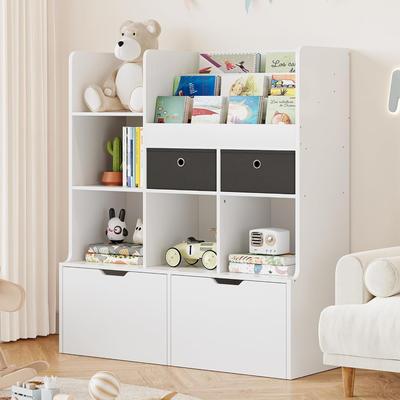 Garvee "47.8"" Kids Bookshelf & Toy Storage w/ Drawers"