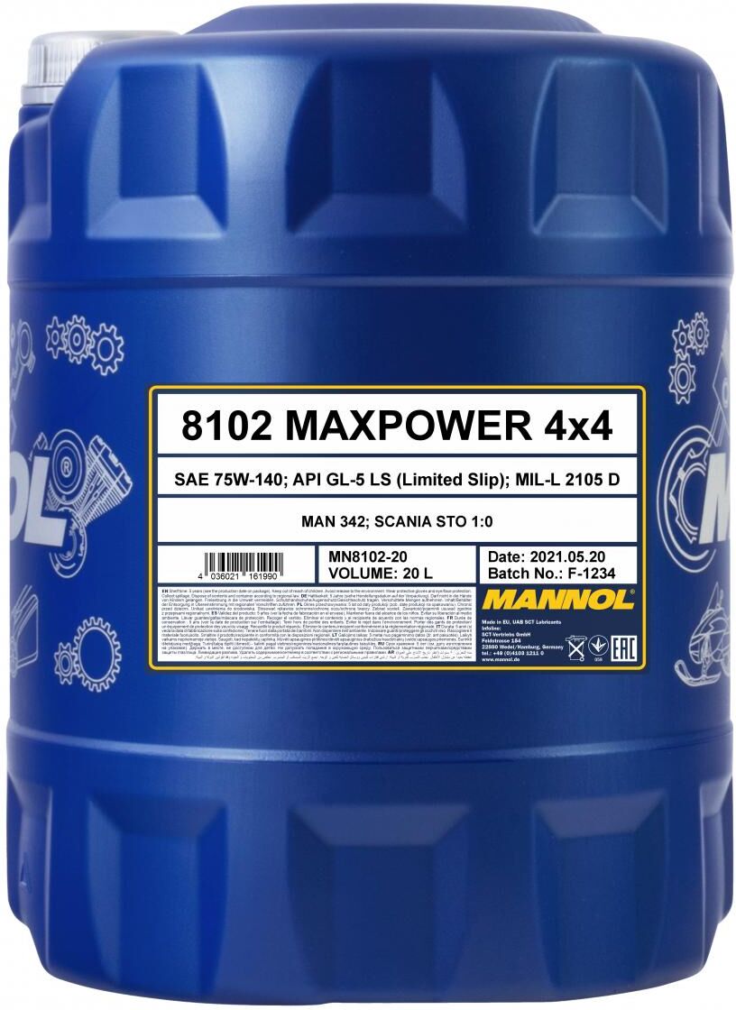 Sct - Mannol Öl Mannol Maxpower 75w-140 Gl-5 Ls [20l] Mn8102-20 20l