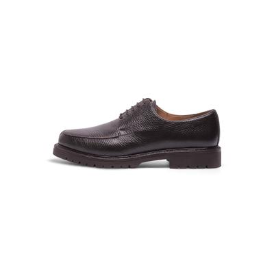 Schnürschuh HENRY STEVENS "Haywood N3", Herren, Gr. 42, Leder, braun (dunkelbraun), Kalbsleder, Schuhe Schnürschuh