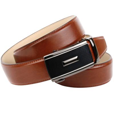 Ledergürtel ANTHONI CROWN, Herren, Gr. 110, braun (cognac), Leder, unifarben, Gürtel Ledergürtel, in trendigem Cognac-Ton