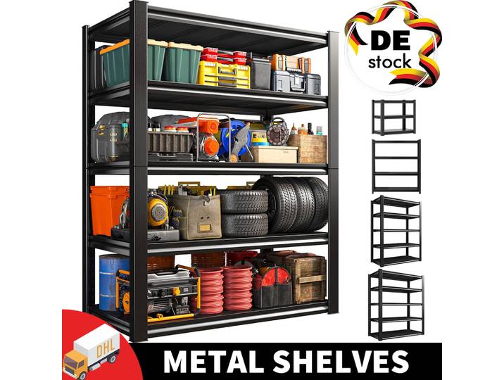 Étagères de rangement à 5/4/3 niveaux, étagères métalliques réglables, étagères de Garage robustes, étagères de rangement pour entrepôt et balcon