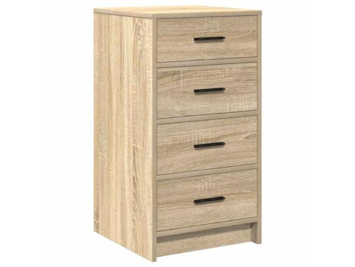 KPOTUERTU Sideboard Sonoma-Eiche 40 x 41 x 75 cm Holzwerkstoff Matte Oberfläche, klare Linien, Schubladen und Fächer, Essbereich, Wohnzimmer, Deko-Präsentation